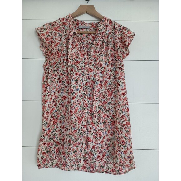Dalia Tops - Flutter Sleeve Floral Top Blouse Romantic Feminine Cottagecore Size Small